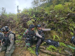 Satgas Damai Cartenz Latihan Strategi Penyelamatan Pilot Susi Air di Nduga