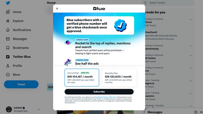 Beberapa pejabat daerah kehilangan centang biru di akun Twitter mereka usai kebijakan penghapusan verifikasi versi lawas.