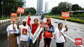 FOTO: Aksi Komnas Ham Dan Pekerja Rumah Tangga Untuk Percepat RUU PPRT