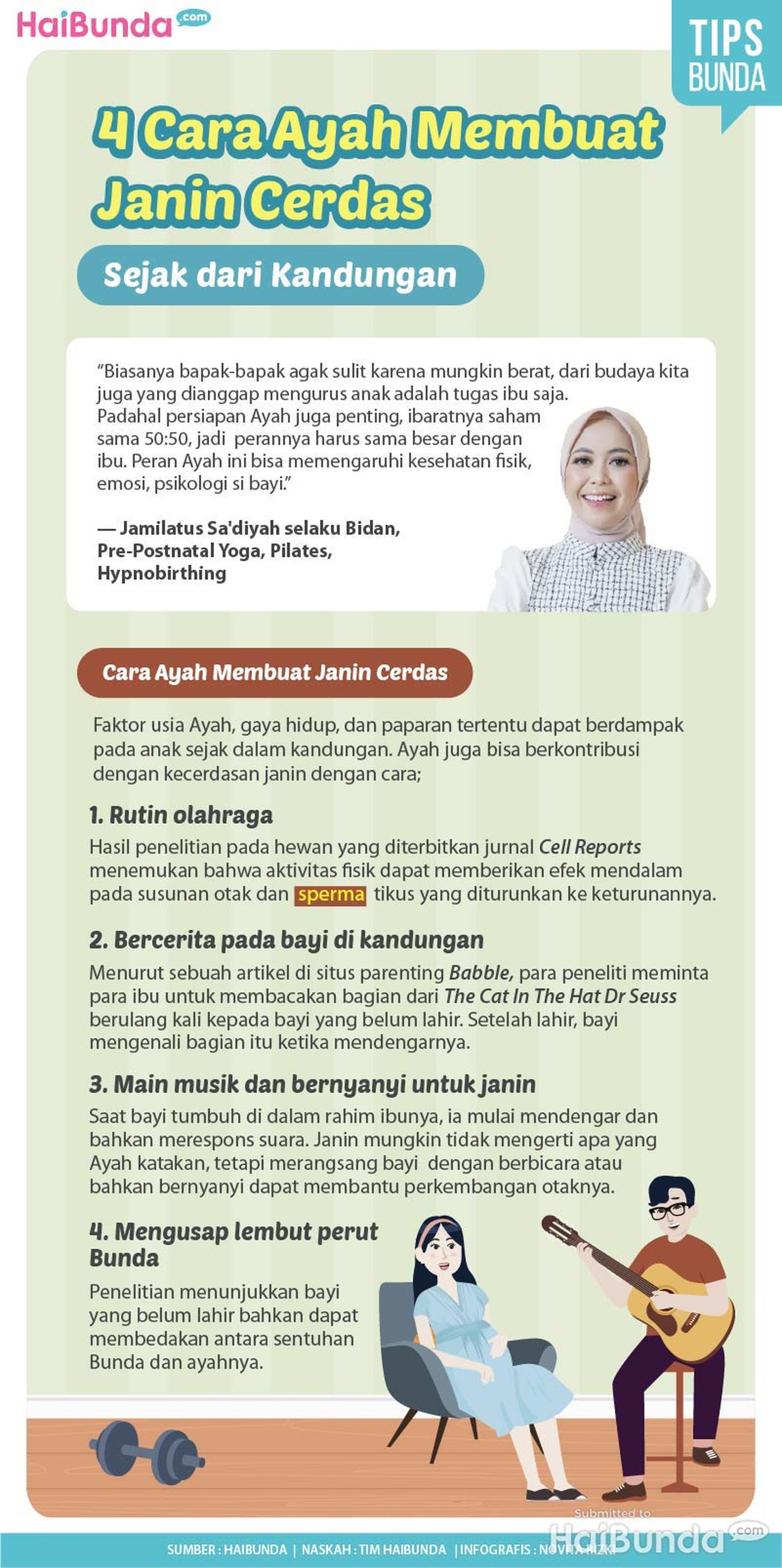 Infografis 4 Cara Ayah Membuat Janin Cerdas Sejak dari Kandungan Infografis 4 Cara Ayah Membuat Janin Cerdas Sejak dari Kandungan