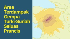 INFOGRAFIS: Area Terdampak Gempa Turki-Suriah Seluas Prancis