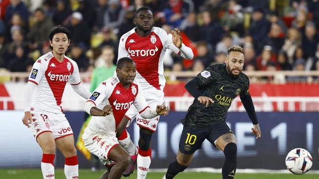 Paris Saint-Germain (PSG) yang tidak diperkuat Lionel Messi dan Kylian Mbappe takluk dari AS Monaco dalam laga lanjutan Liga Prancis.