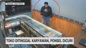 VIDEO: Toko Ditinggal Karyawan, Ponsel Dicuri