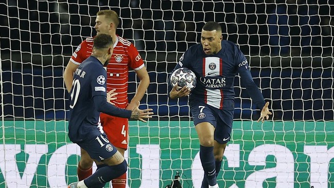 Penyerang Paris Saint-Germain (PSG) Kylian Mbappe memberikan komentarnya usai golnya dianulir saat timnya dihajar Bayern Munchen di Liga Champions.
