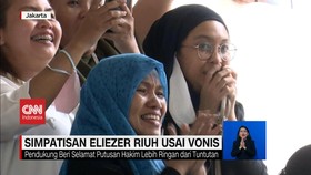 VIDEO: Simpatisan Eliezer Riuh Histeris Usai Vonis