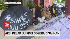 VIDEO: Aksi Desak UU PPRT Segera Disahkan