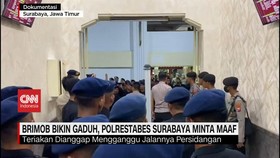 VIDEO: Brimob Bikin Gaduh, Polrestabes Surabaya Minta Maaf