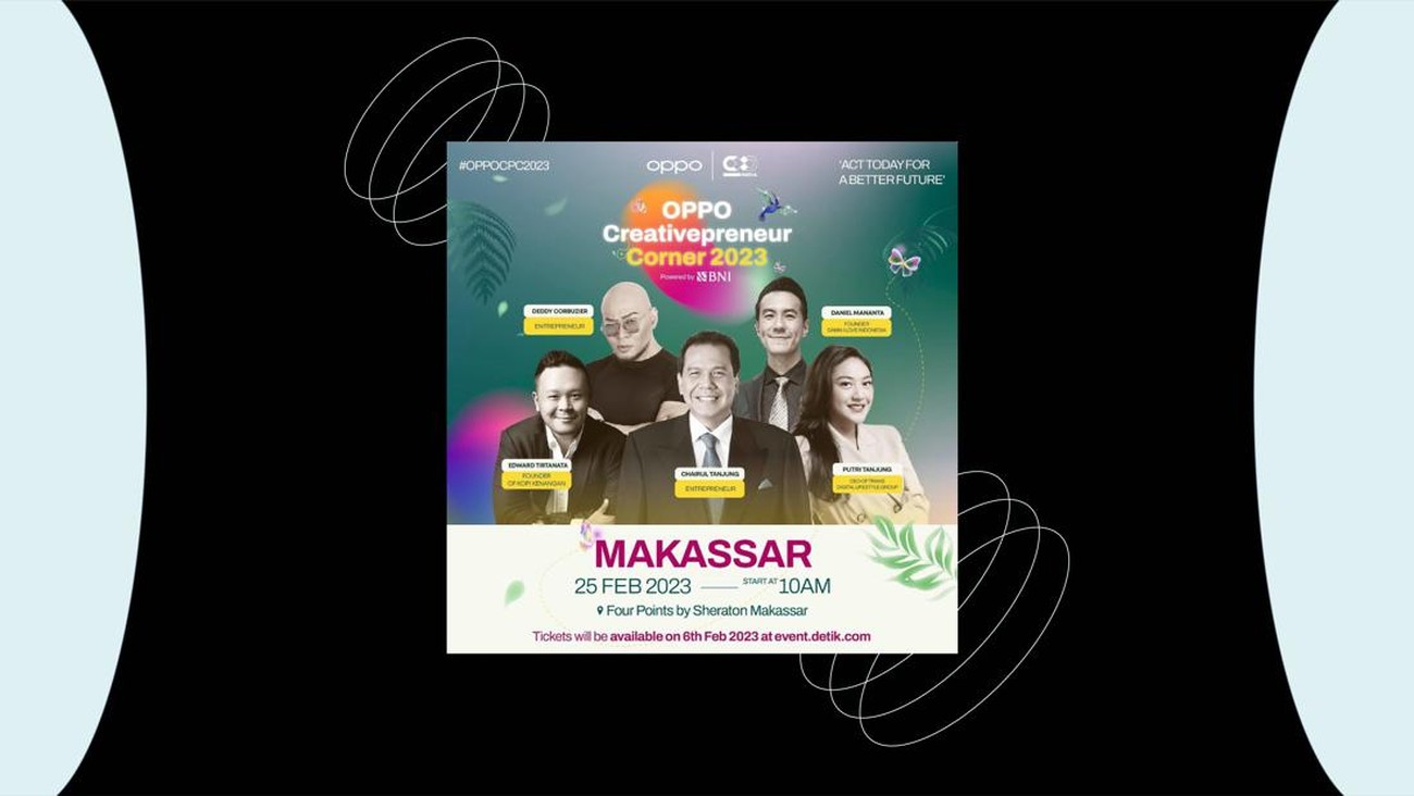 Inilah Speakers OPPO Creativepreneur Corner 2023 Powered by BNI Kota Makassar