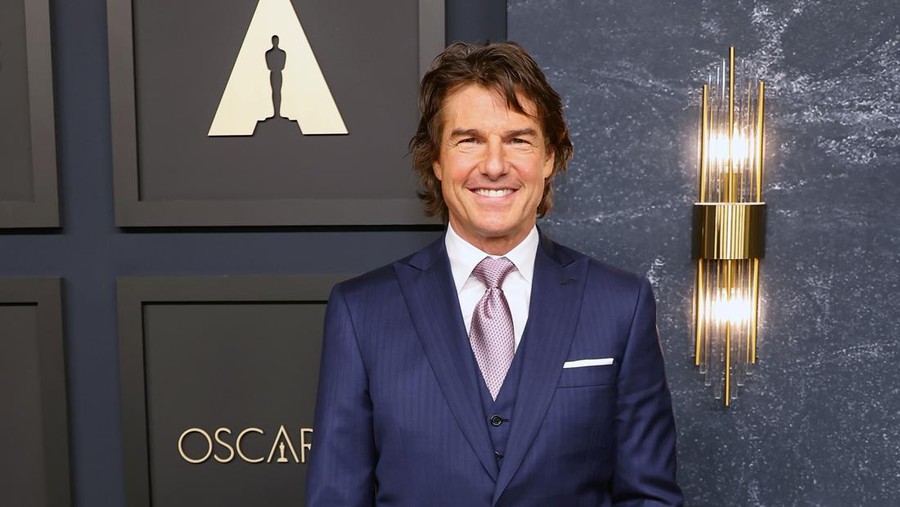 BEVERLY HILLS, CALIFORNIA - FEBRUARY 13: Tom Cruise attends the 95th Annual Oscars Nominees Luncheon at The Beverly Hilton on February 13, 2023 in Beverly Hills, California. (Photo by Monica Schipper/WireImage,)