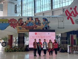 Ada F1 PowerBoat, AirAsia Luncurkan Pesawat Bercorak Danau Toba