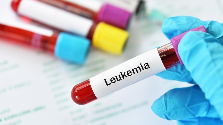 Blood sample tube for leukemia cells test