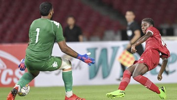 Pemain Timnas Indonesia U-20 Hugo Samir panen pujian usai menang 4-0 atas Fiji dalam turnamen mini di Stadion Utama Gelora Bung Karno, Jakarta.