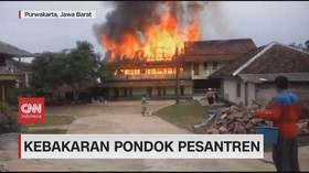 VIDEO: Kebakaran Pondok Pesantren Akibat Korsleting