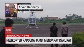 VIDEO: Helikopter Kapolda Jambi Mendarat Darurat