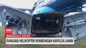 VIDEO: Evakuasi Helikopter Rombongan Kapolda Jambi