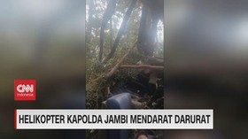 VIDEO: Heli Kapolda Jambi Mendarat Darurat di Kawasan Bukit Tamia