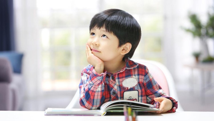 Creative smart student thinking about the future