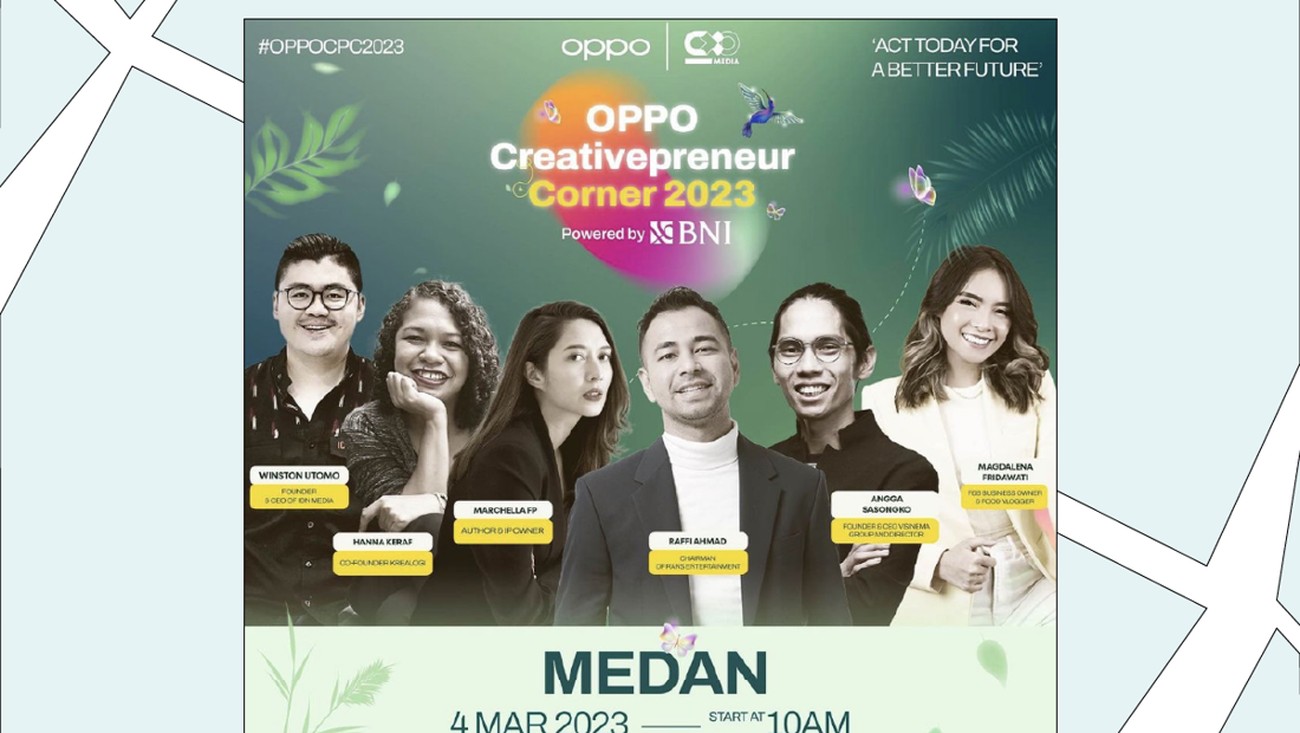 Barisan Speaker OPPO Creativepreneur Corner 2023 Powered by BNI Kota Medan