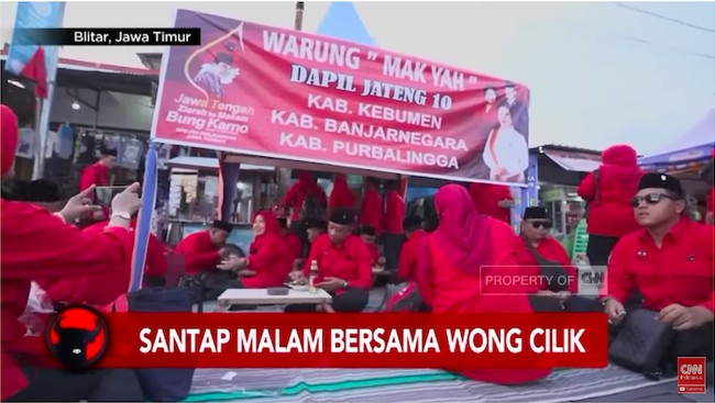 Makan bersama masyarakat umum disebut sebagai simbol bahwa perjuangan kader PDI Perjuangan ditujukan untuk meningkatkan kesejahteraan rakyat.