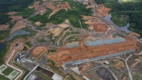 FOTO: Progres Pembangunan Bendungan Sepaku Semoi di IKN