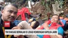 VIDEO: Tim Evakuasi Bermalam di Lokasi Rombongan Kapolda Jambi
