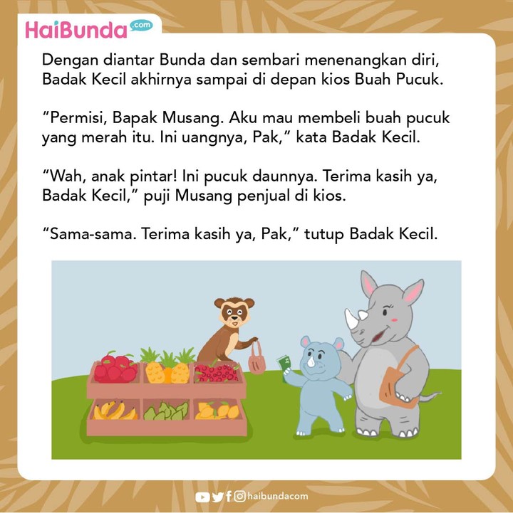 Badak Berani Mandiri, Bunda…