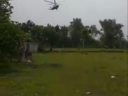Detik-detik Heli Kapolda Jatim Mendarat Darurat di Tulungagung