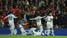 FOTO: Real Madrid Bantai Liverpool, Drama 7 Gol di Anfield
