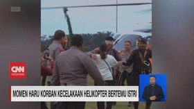 VIDEO: Momen Haru Korban Kecelakaan Helikopter Bertemu Istri