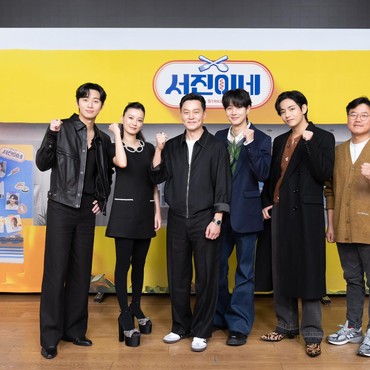 5 Potret V BTS hingga Park Seo Joon Jadi 'Pegawai Dapur' Jinny's Kitchen