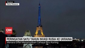 VIDEO: Menara Eiffel Menampilkan Cahaya Biru Kuning