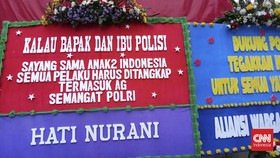 Polres Jaksel Banjir Karangan Bunga terkait Penganiayaan David