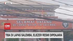 VIDEO: Tiba di Lapas Salemba, Eliezer Resmi DIpenjara