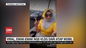 VIDEO: Viral, Emak-Emak Nge-Vlog dari Atap Mobil