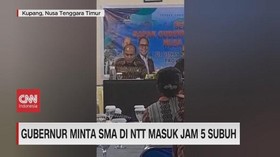VIDEO: Gubernur Minta SMA di NTT Masuk Jam 5 Subuh
