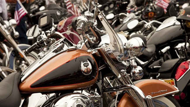 Dhawank sempat memamerkan moge Harley-Davidson yang diduga model Road King.