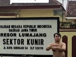 Alasan Warga Lumajang Joget TikTok Telanjang Dada di Depan Polsek