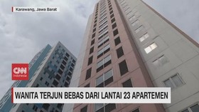 VIDEO: Wanita Terjun Bebas dari Lantai 23 Apartemen