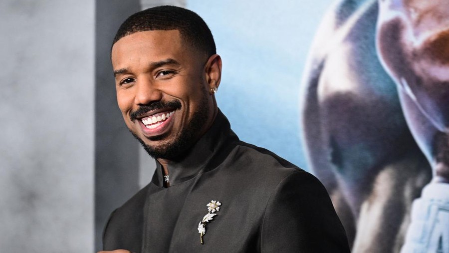 US actor-director-producer Michael B. Jordan arrives for the Los Angeles premiere of Creed III at the TCL Chinese Theater in Hollywood, California, on February 27, 2023. (Photo by Robyn BECK / AFP) (Photo by ROBYN BECK/AFP via Getty Images)