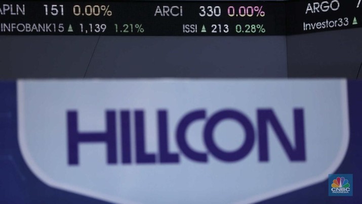 Pencatatan perdana saham PT Hillcon Tbk di Bursa Efek Indonesia, Jakarta, Rabu (1/3/2023). (CNBC Indonesia/Tri Susilo)