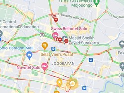 Banyak Kemacetan, Jalanan di Solo Merona Merah di Google Maps