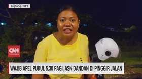 VIDEO: Wajib Apel Pukul 5.30 Pagi, ASN Dandan di Pinggir Jalan
