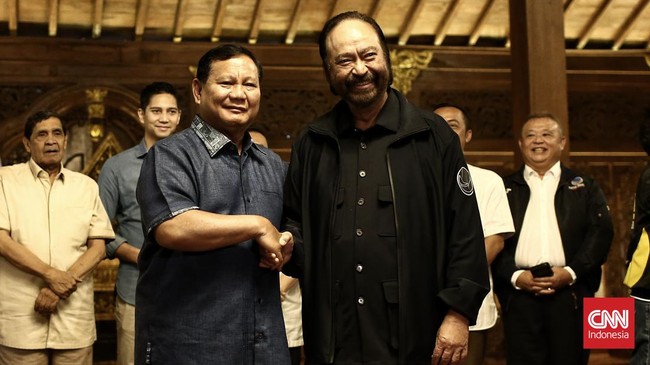 Ketum Gerindra Prabowo Subianto menghormati keputusan NasDem di bawah kepemimpinan Surya Paloh mengusung Anies Baswedan sebagai bakal capres 2024.