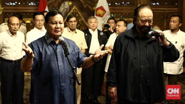Gerindra yakin partai lain di Koalisi Indonesia Maju (KIM) tak berkeberatan Partai NasDem bergabung ke koalisi Prabowo.