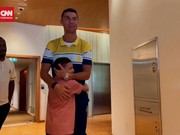 VIDEO: Momen Ronaldo Peluk Nabil Saeed, Bocah Korban Gempa Suriah