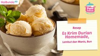 Resep Es Krim Durian Homemade yang Mudah, Lembut dan Manis Bun