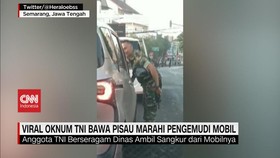 VIDEO: Viral Oknum TNI Bawa Pisau Marahi Pengemudi Mobil