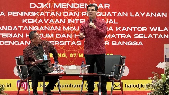 Staf Khusus Menteri Hukum dan HAM, Bane Raja Manalu, mengatakan Kemenkumham terus melakukan peningkatan layanan publik untuk melindungi kekayaan intelektual.