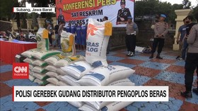 VIDEO: Polisi Gerebek Gudang Distributor Pengoplos Beras