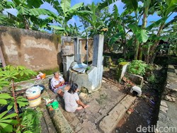 Kondisi Terkini Air Sumur Meluap Tumpah-tumpah di Eromoko Wonogiri